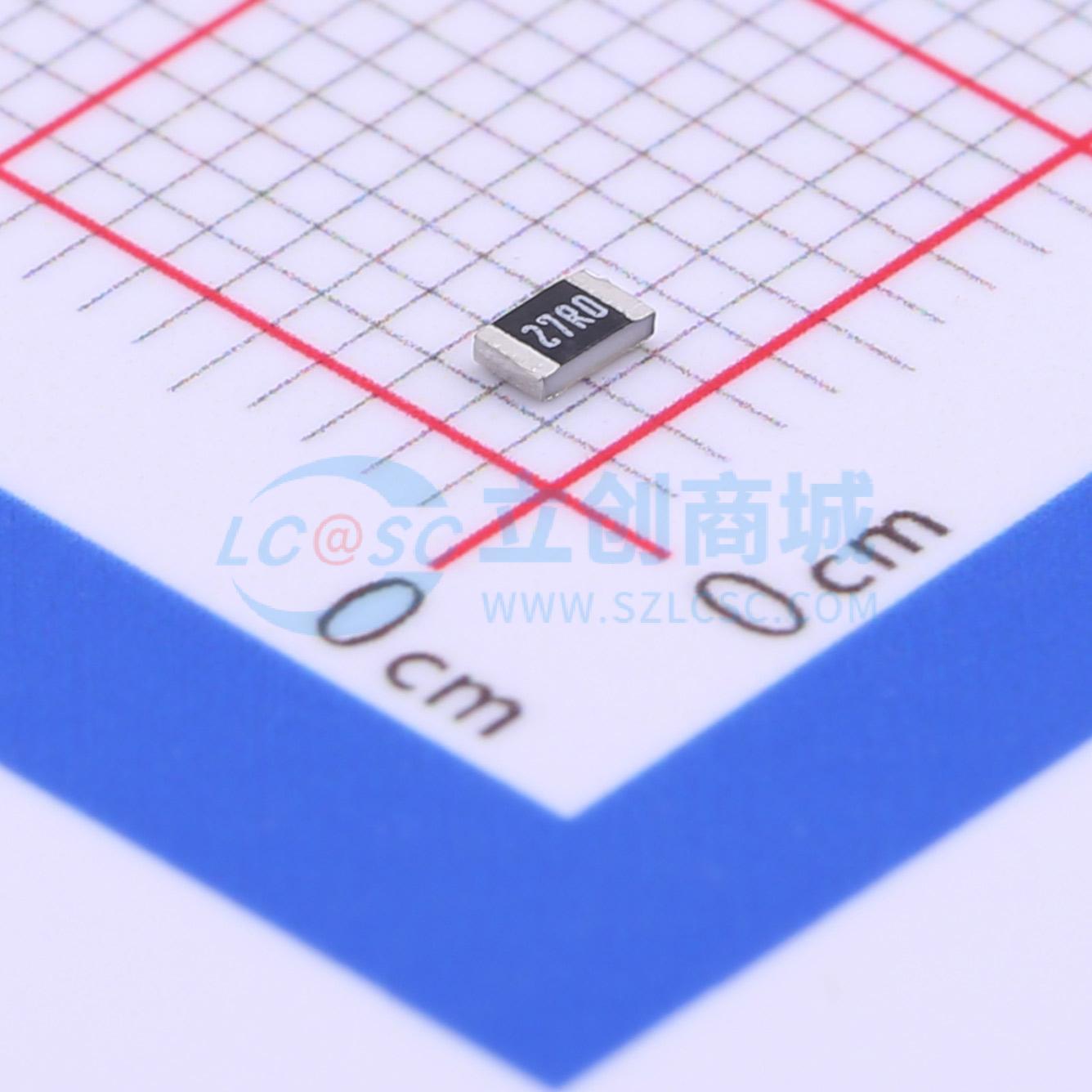 点击查看大图 HPCR0805F27R0K9实物图