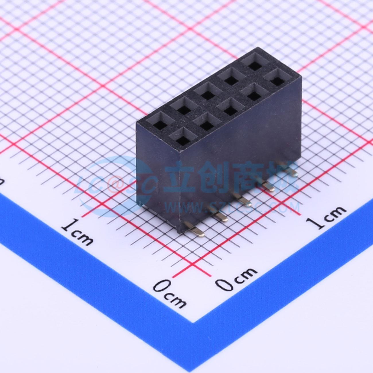 点击查看大图 2.54-2*5P立贴母实物图