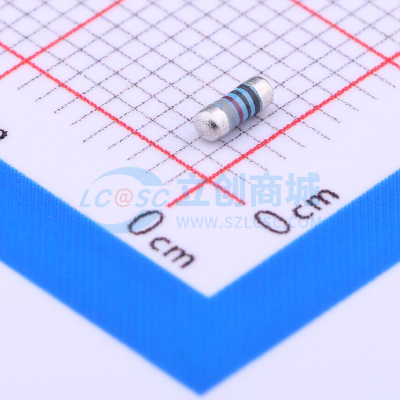 点击查看大图 MELF-MFR02041/4WS820ΩFT50实物图
