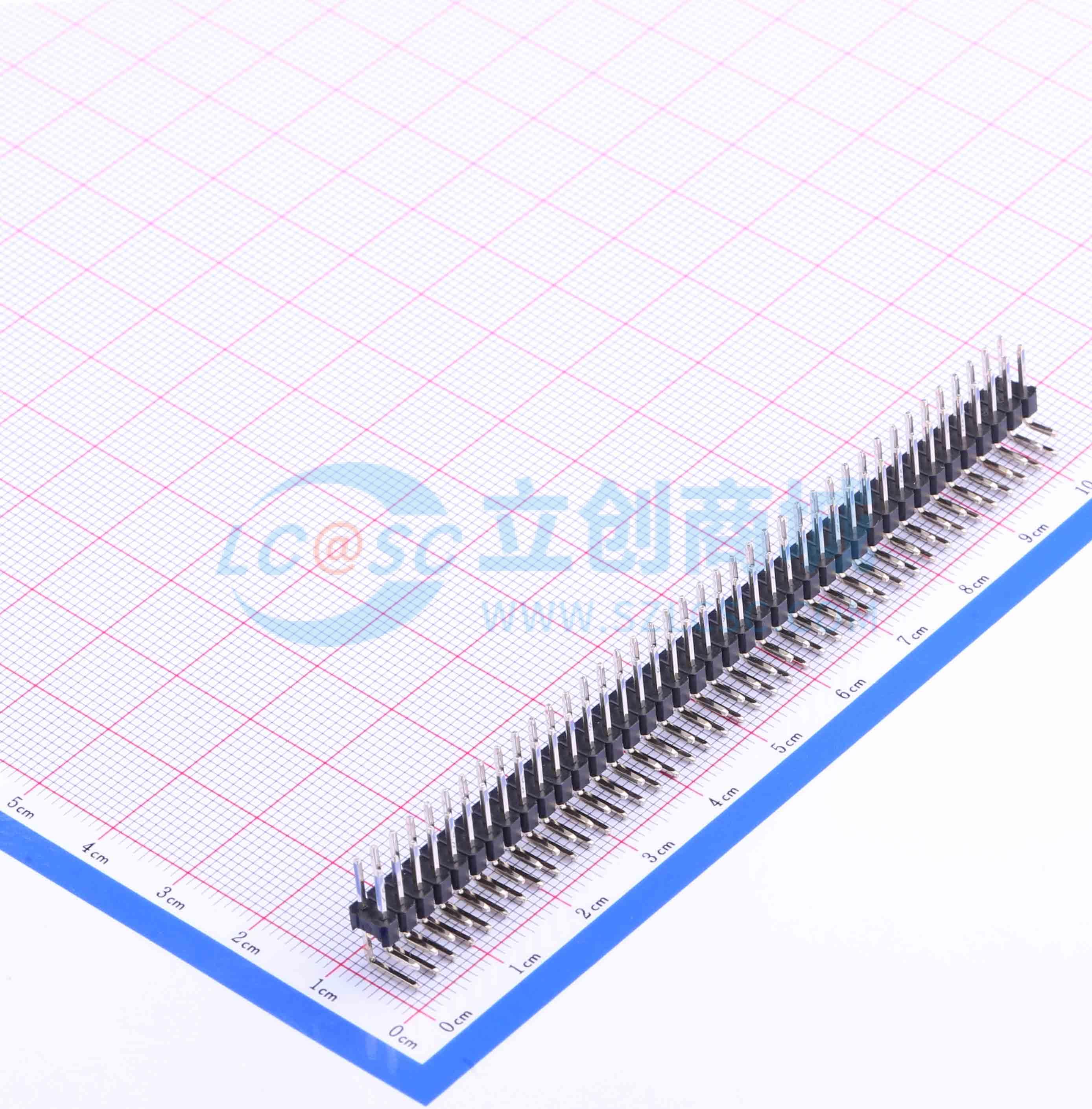 点击查看大图 2.54-2*40P弯针实物图