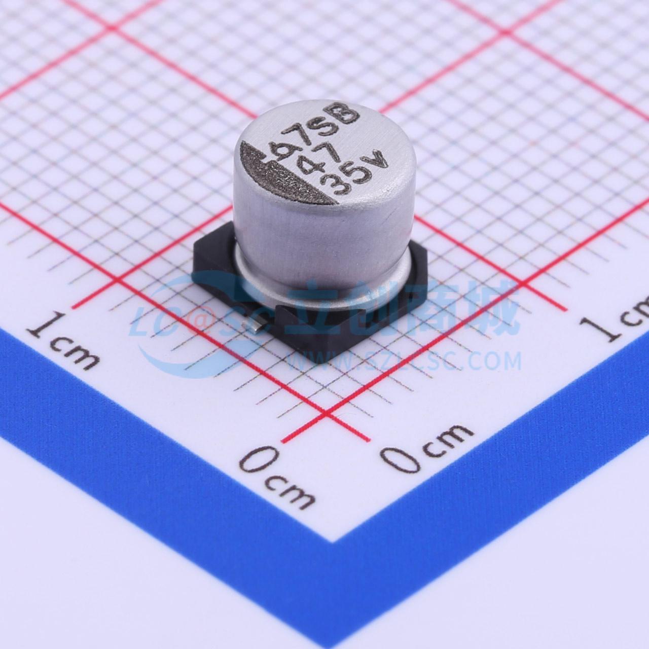 点击查看大图 BXA35V47M6.3*6 6.3TP实物图