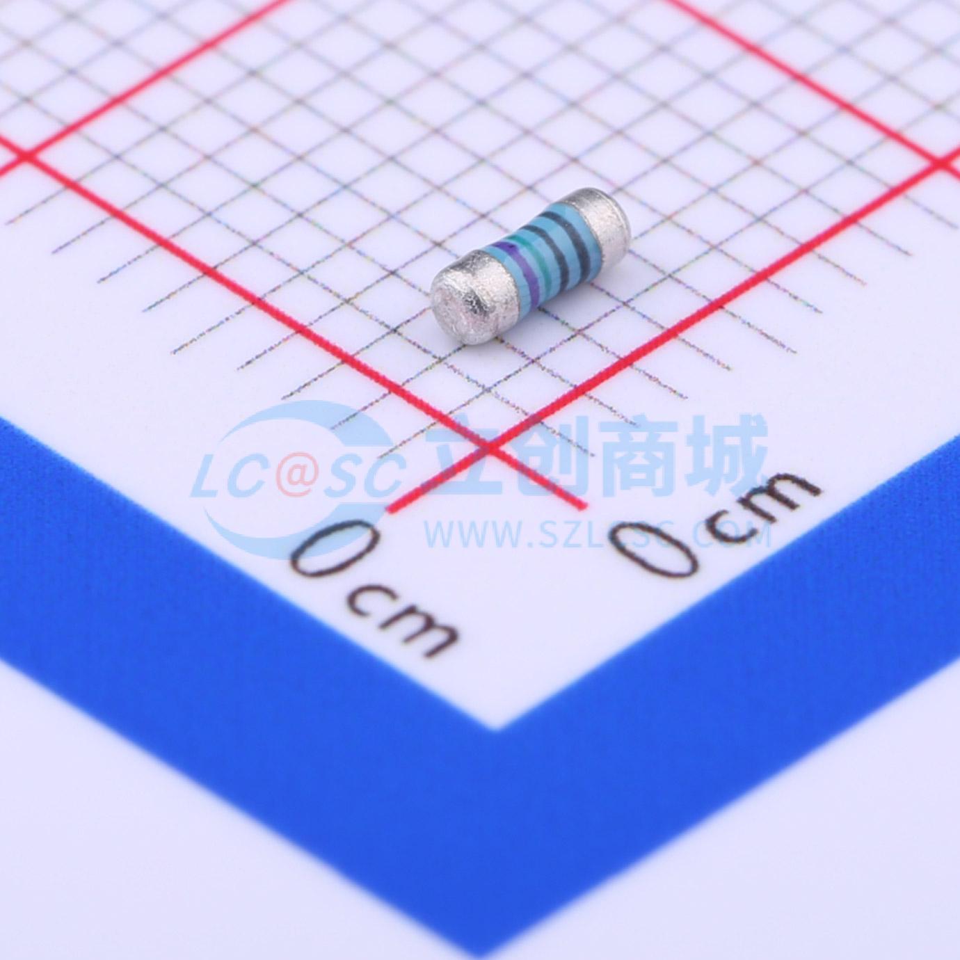 点击查看大图 MELF-MFR02041/4WS750ΩFT50实物图