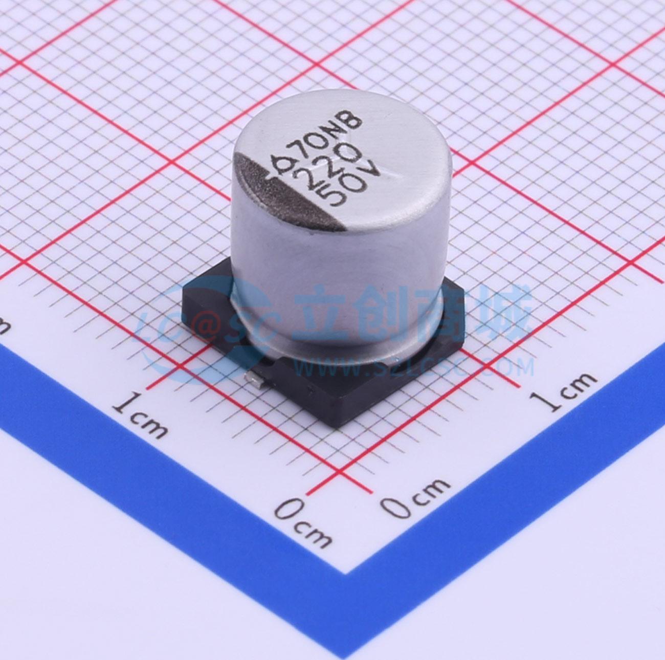 点击查看大图 BXA50V220M10*10 10.0TP实物图