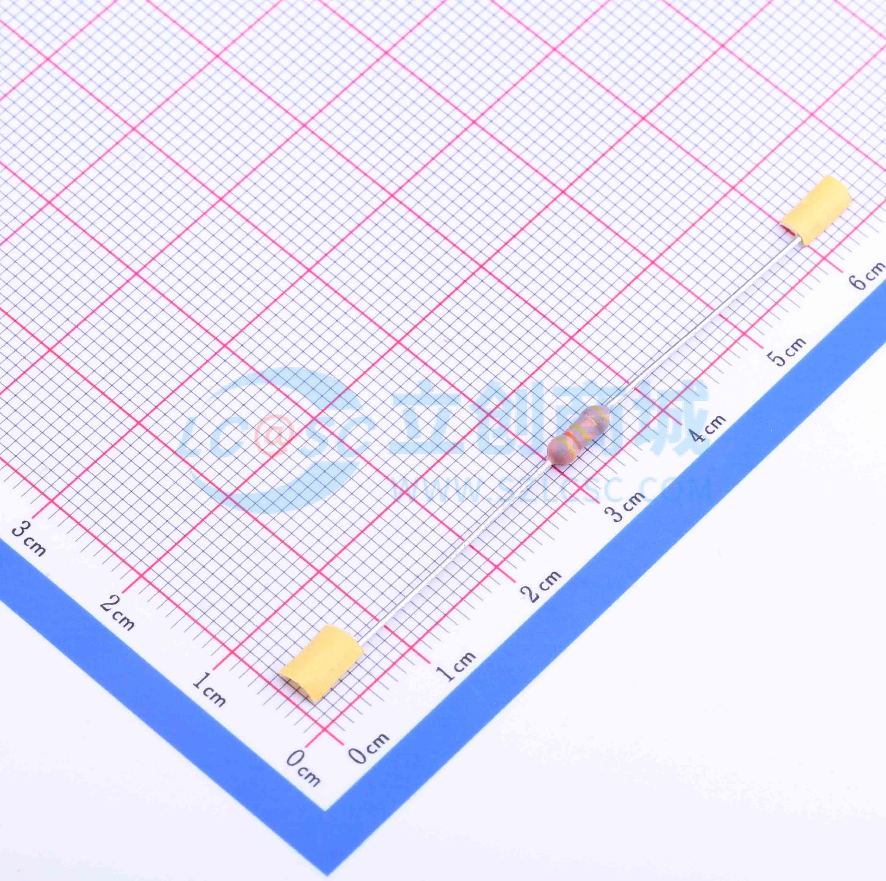 RI40-1/4W-430KΩ ±5% T实物图