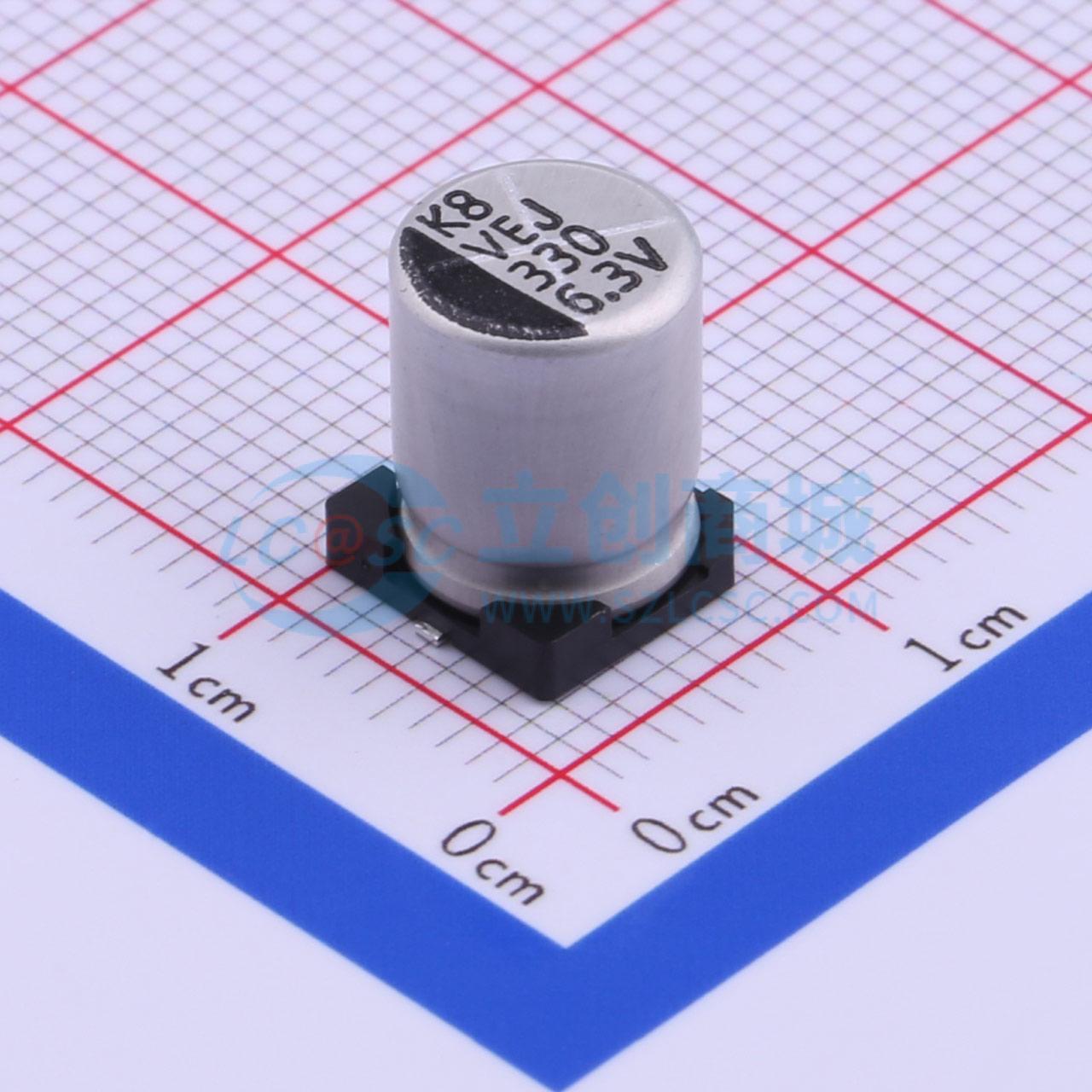 点击查看大图 VEJ331M0JTR-0810实物图