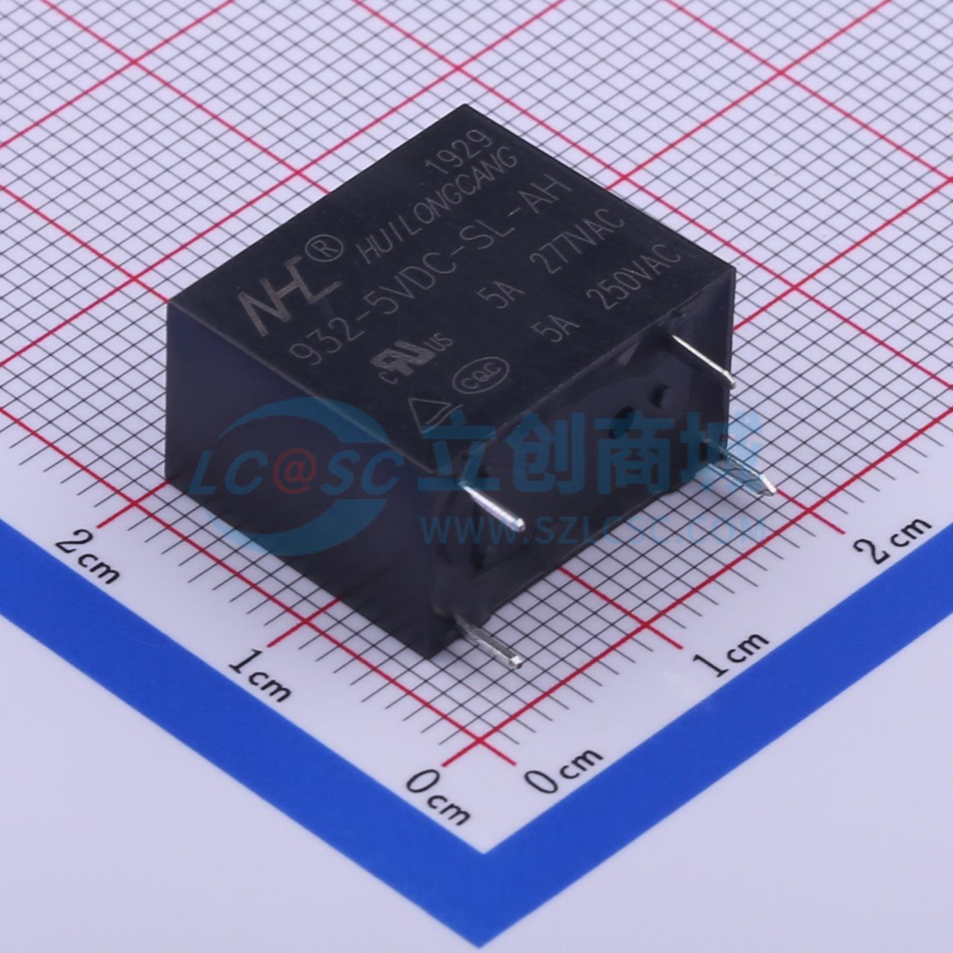 点击查看大图 932-5VDC-SL-AH 5A/0.45W实物图