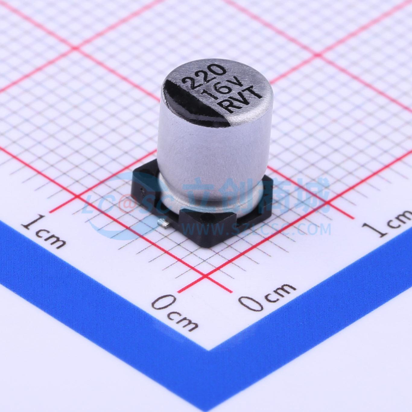 点击查看大图 RVT1C221M0607实物图