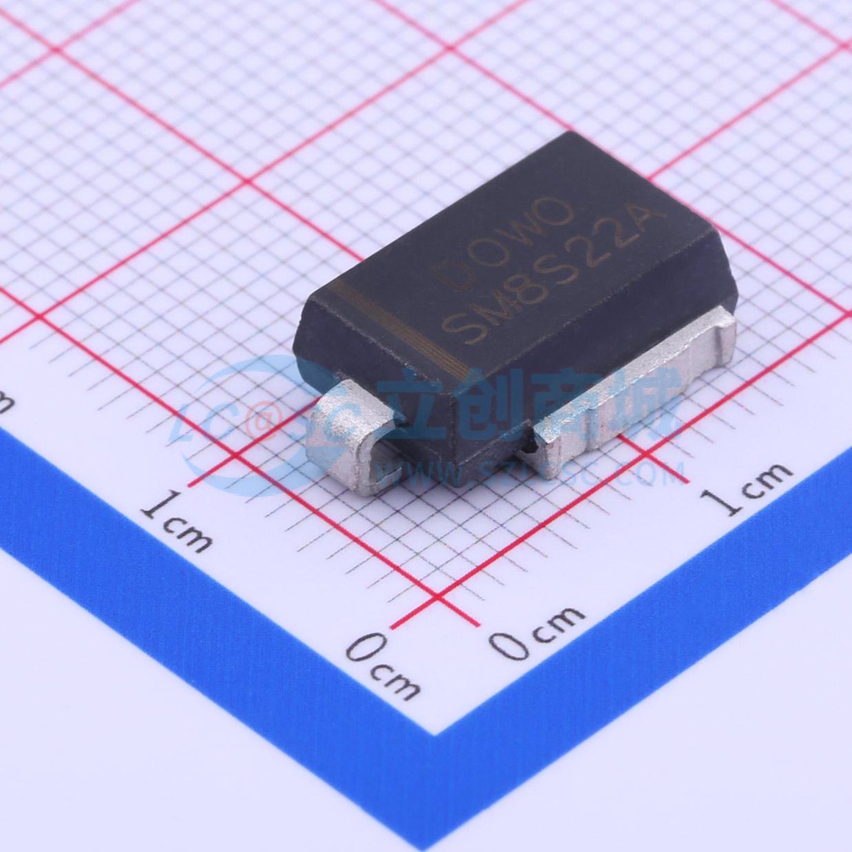 点击查看大图 SM8S22A实物图