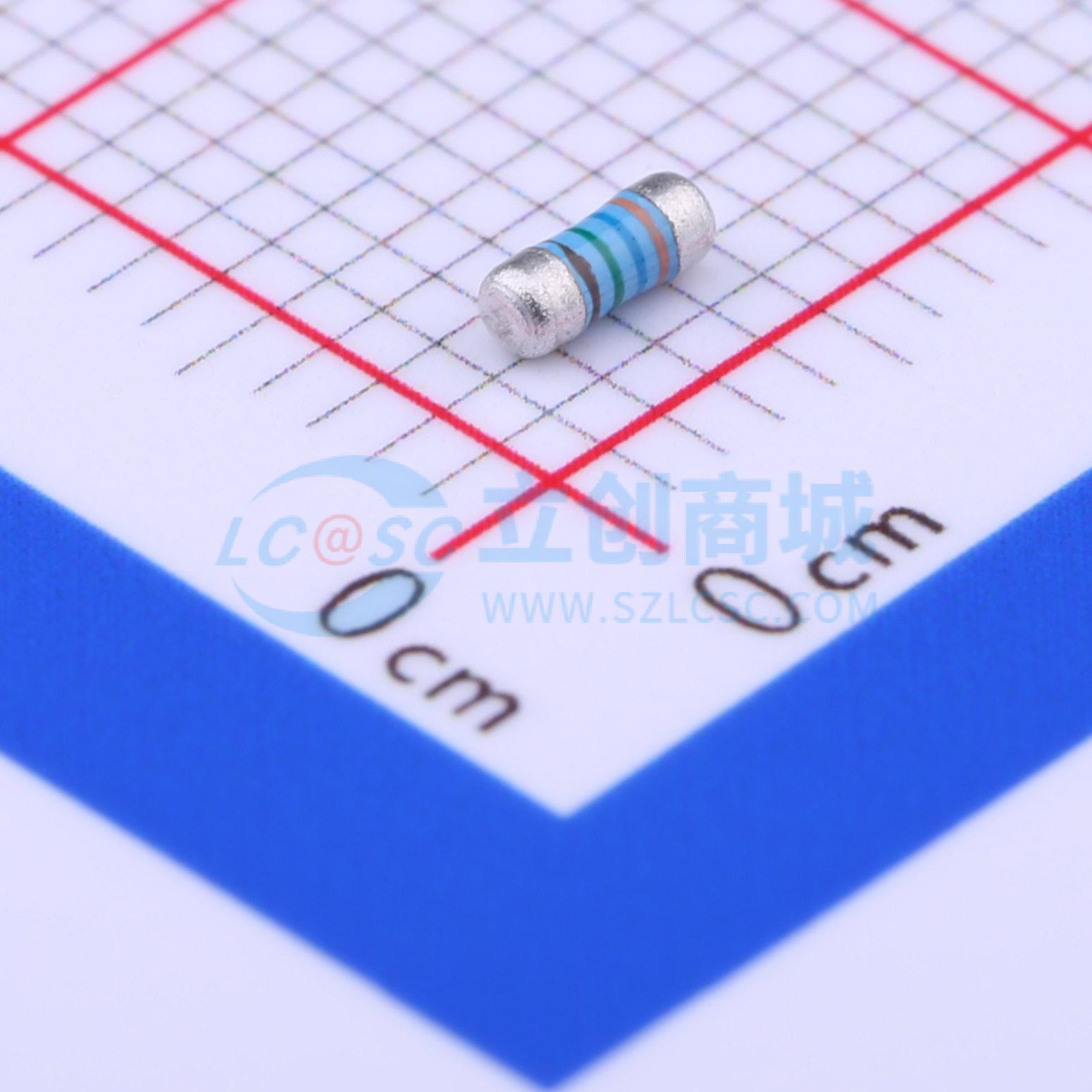 点击查看大图 MELF-MFR02041/4WS3.65KΩFT50实物图