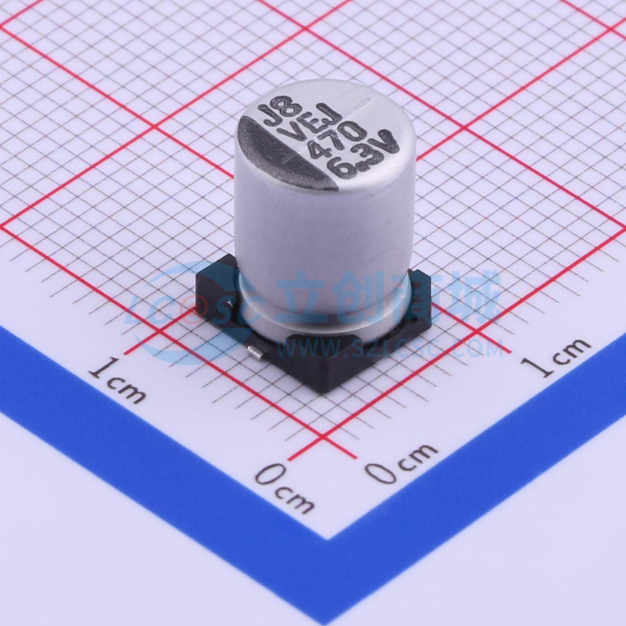 点击查看大图 VEJ471M0JTR-0810实物图