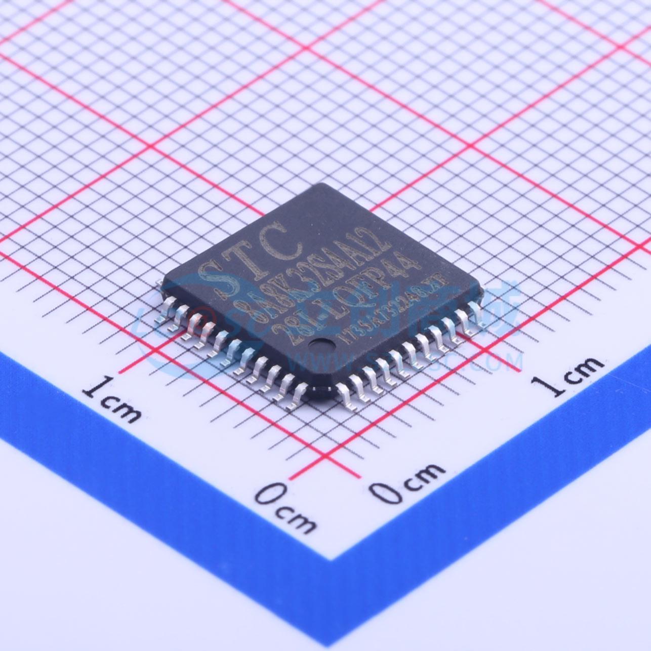 点击查看大图 STC8A8K32S4A12-28I-LQFP44实物图