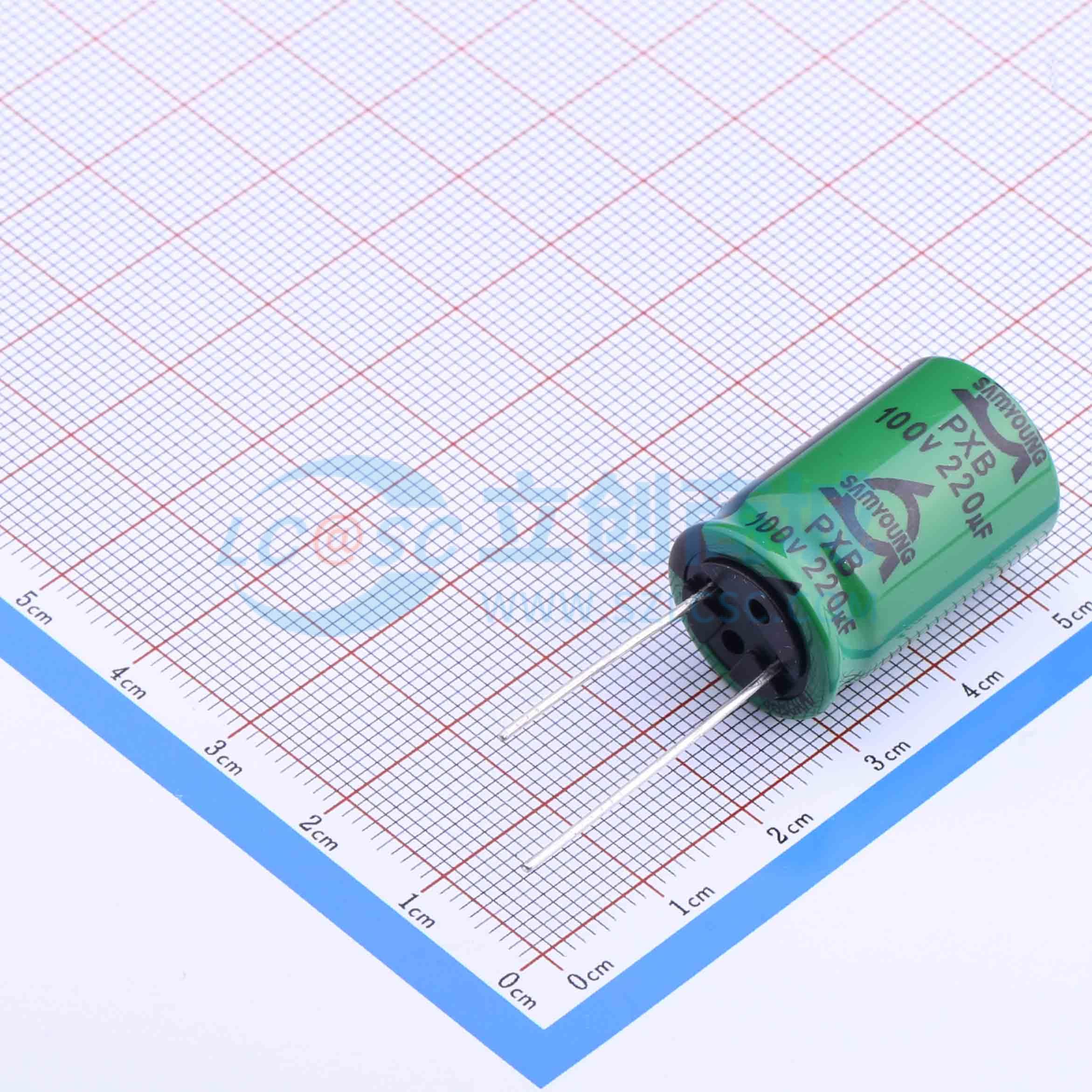 点击查看大图 PXB100V220UF16*25实物图