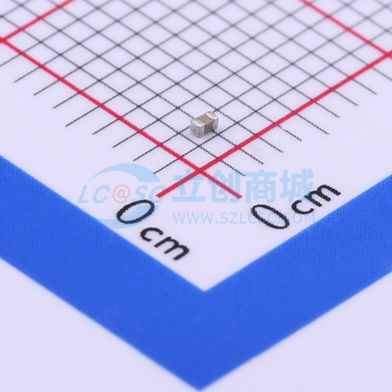 点击查看大图 0402X104K6R3实物图