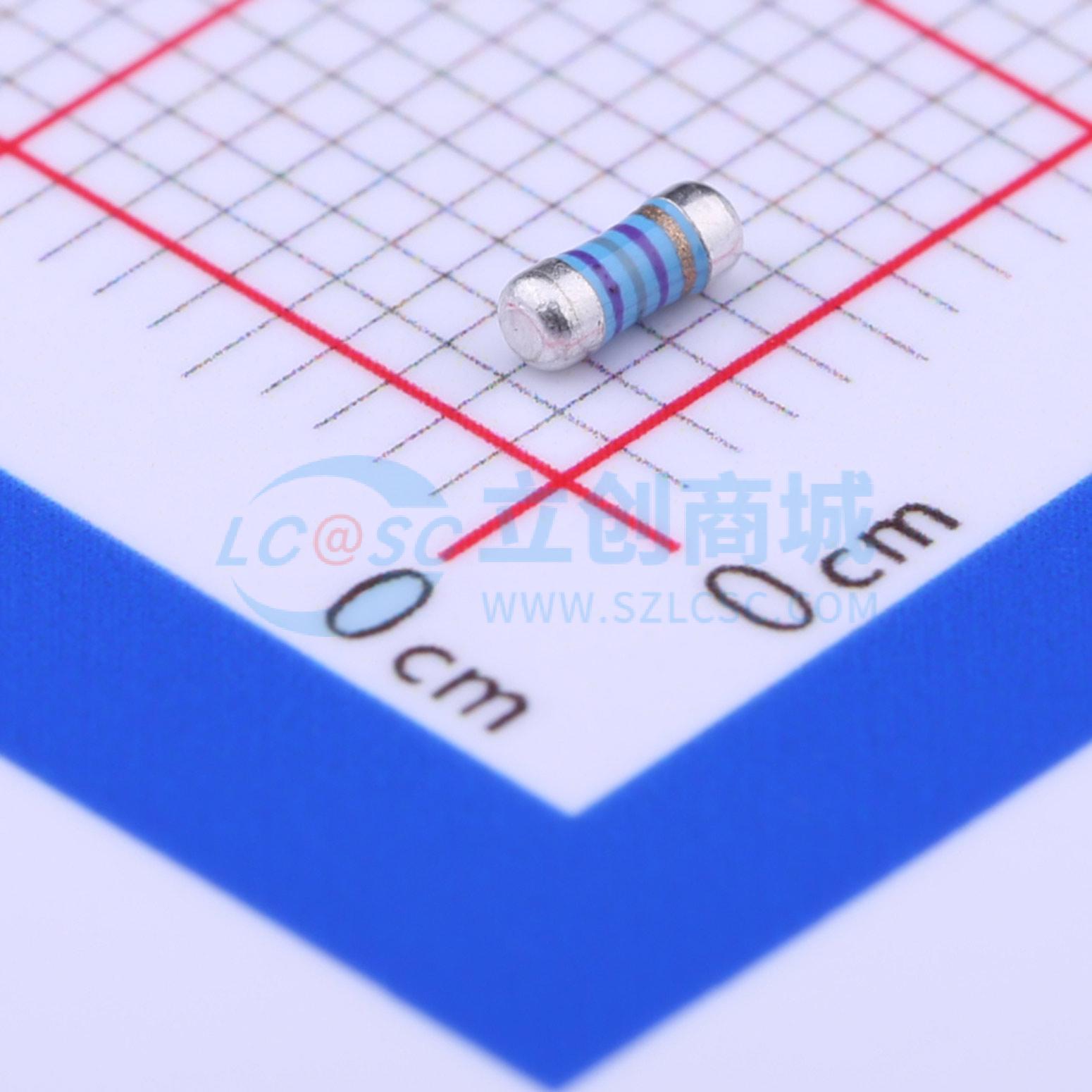 点击查看大图 MELF-MFR02041/4WS78.7ΩFT50实物图