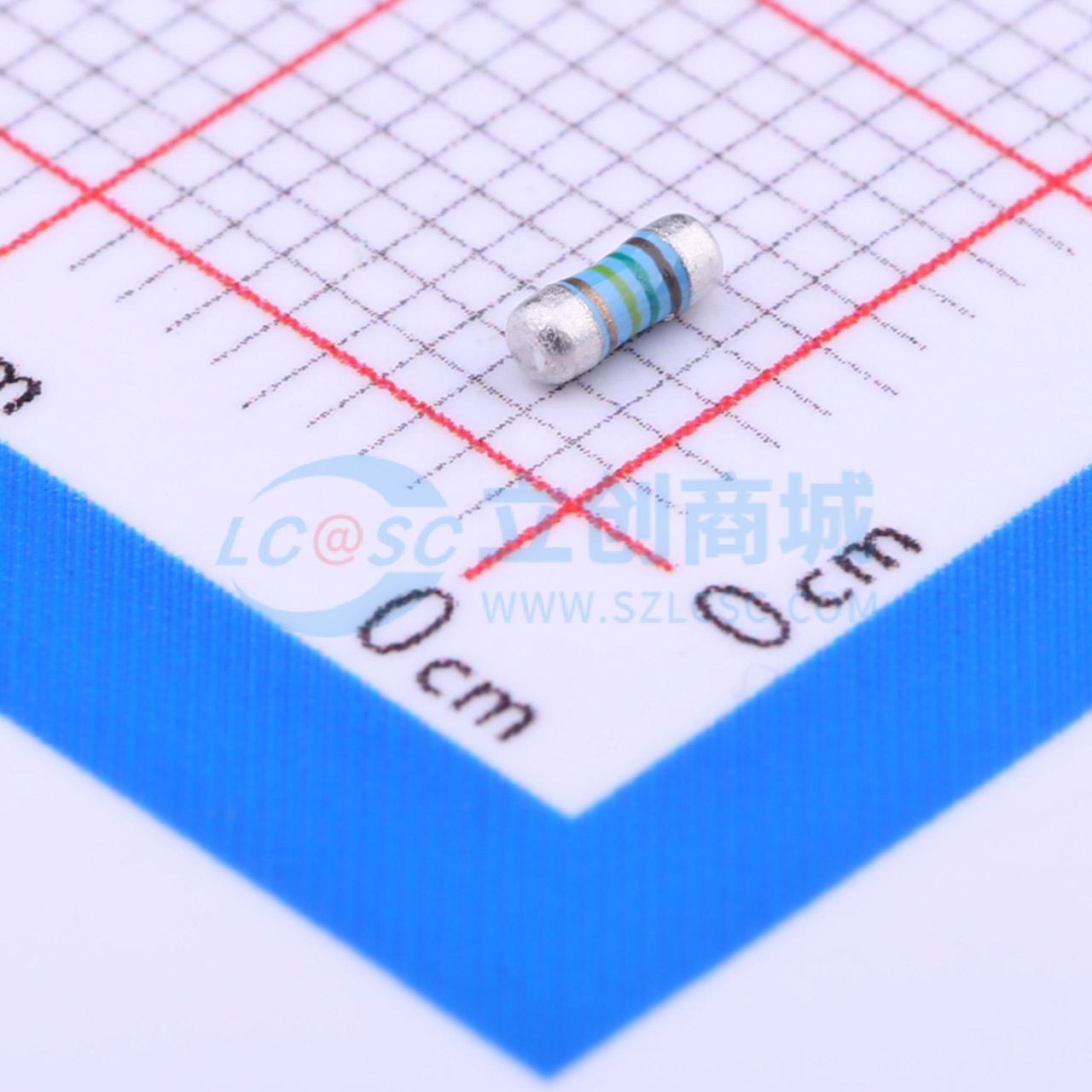 点击查看大图 MELF-MFR02041/4WS15.4ΩFT50实物图