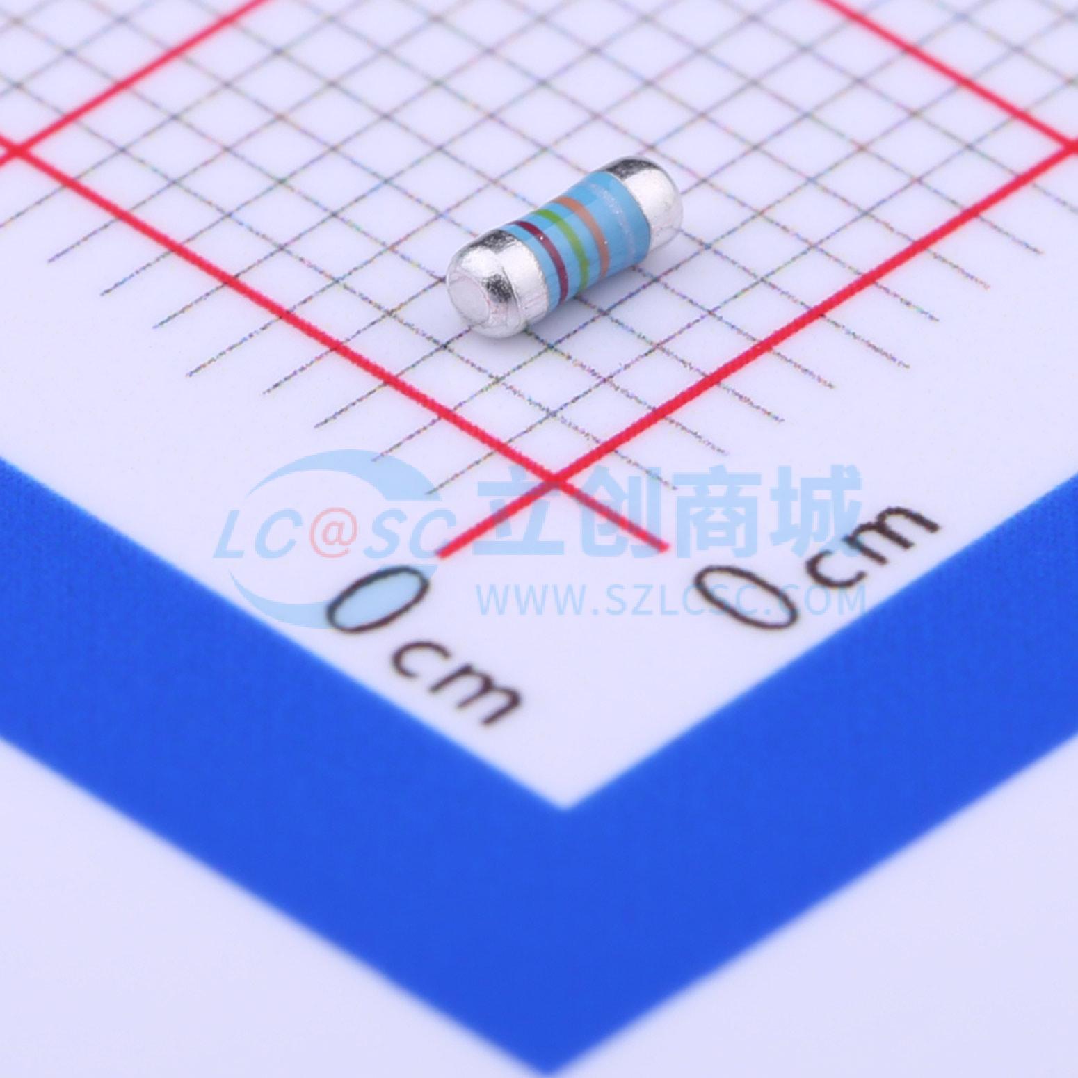 点击查看大图 MELF-MFR02041/4WS2.43ΩFT50实物图