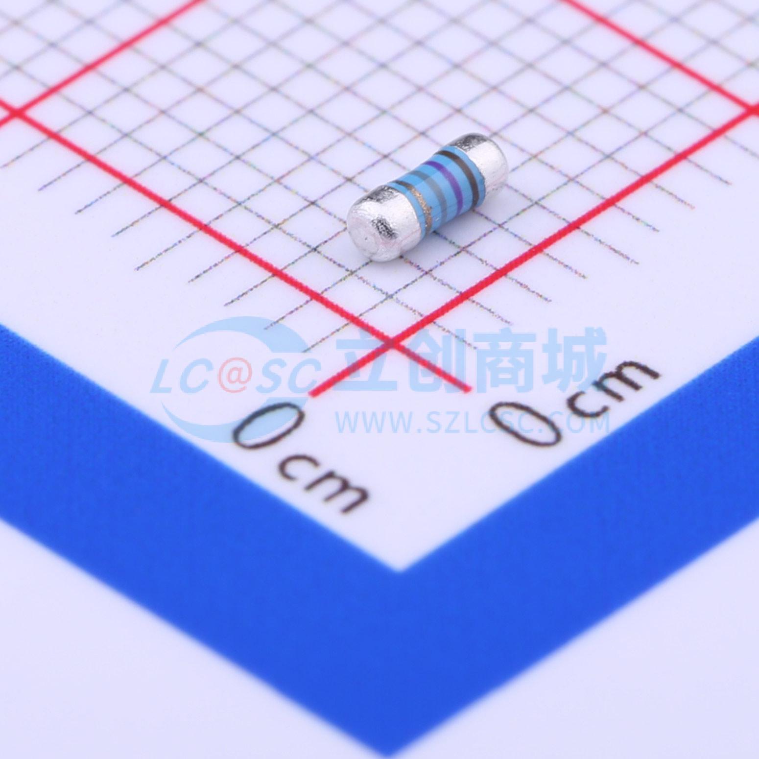 点击查看大图 MELF-MFR02041/4WS17.8ΩFT50实物图