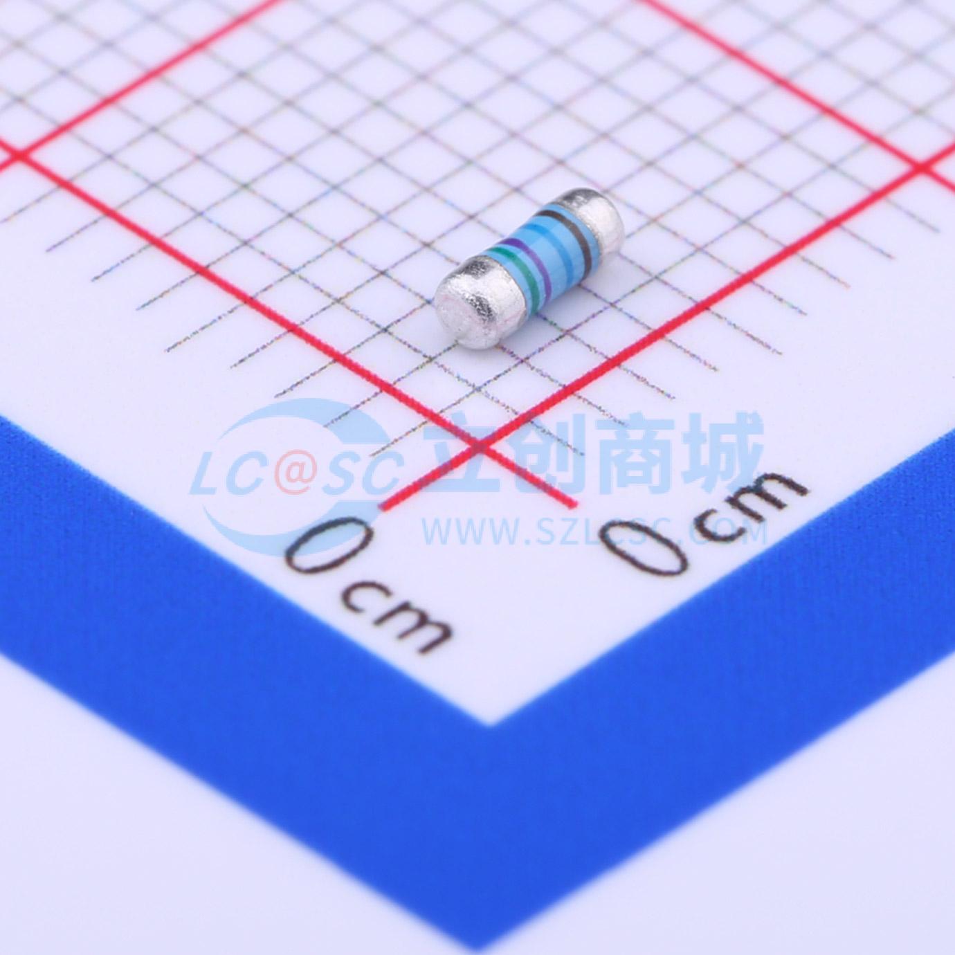 点击查看大图 MELF-MFR02041/4WS5.76KΩFT50实物图