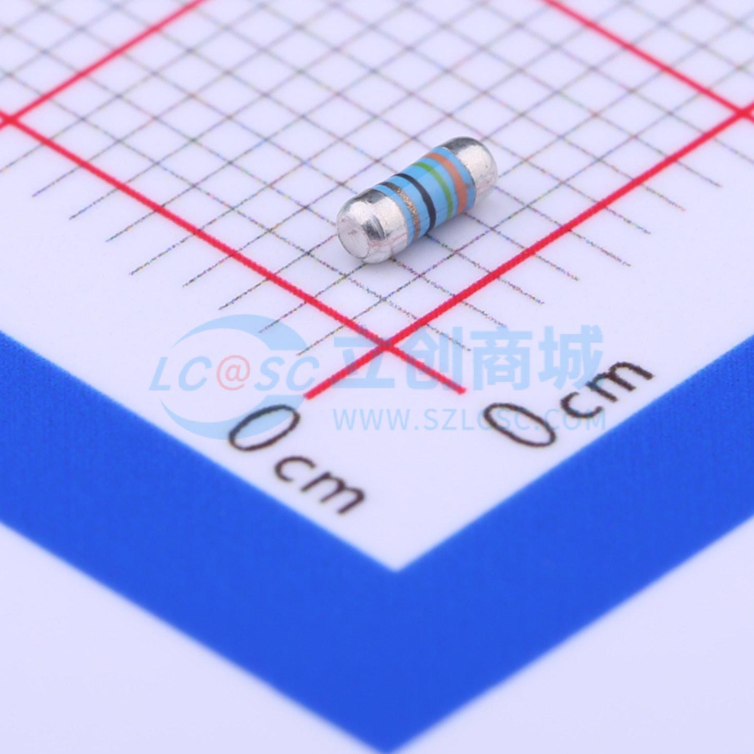 点击查看大图 MELF-MFR02041/4WS34ΩFT50实物图