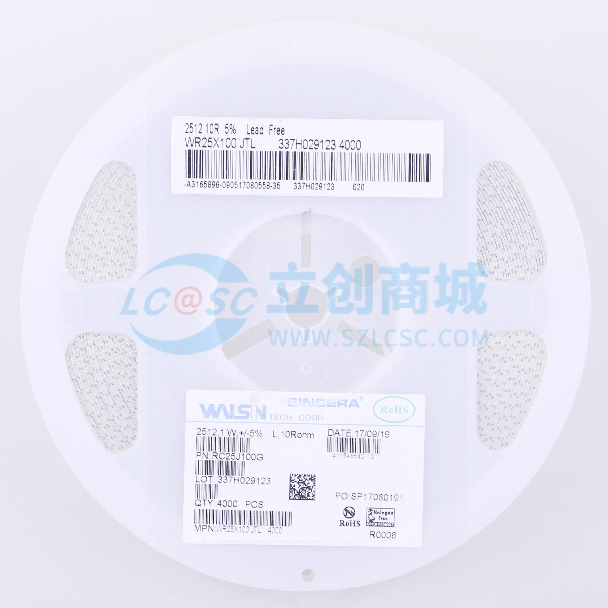 点击查看大图 WR25X100JTL实物图