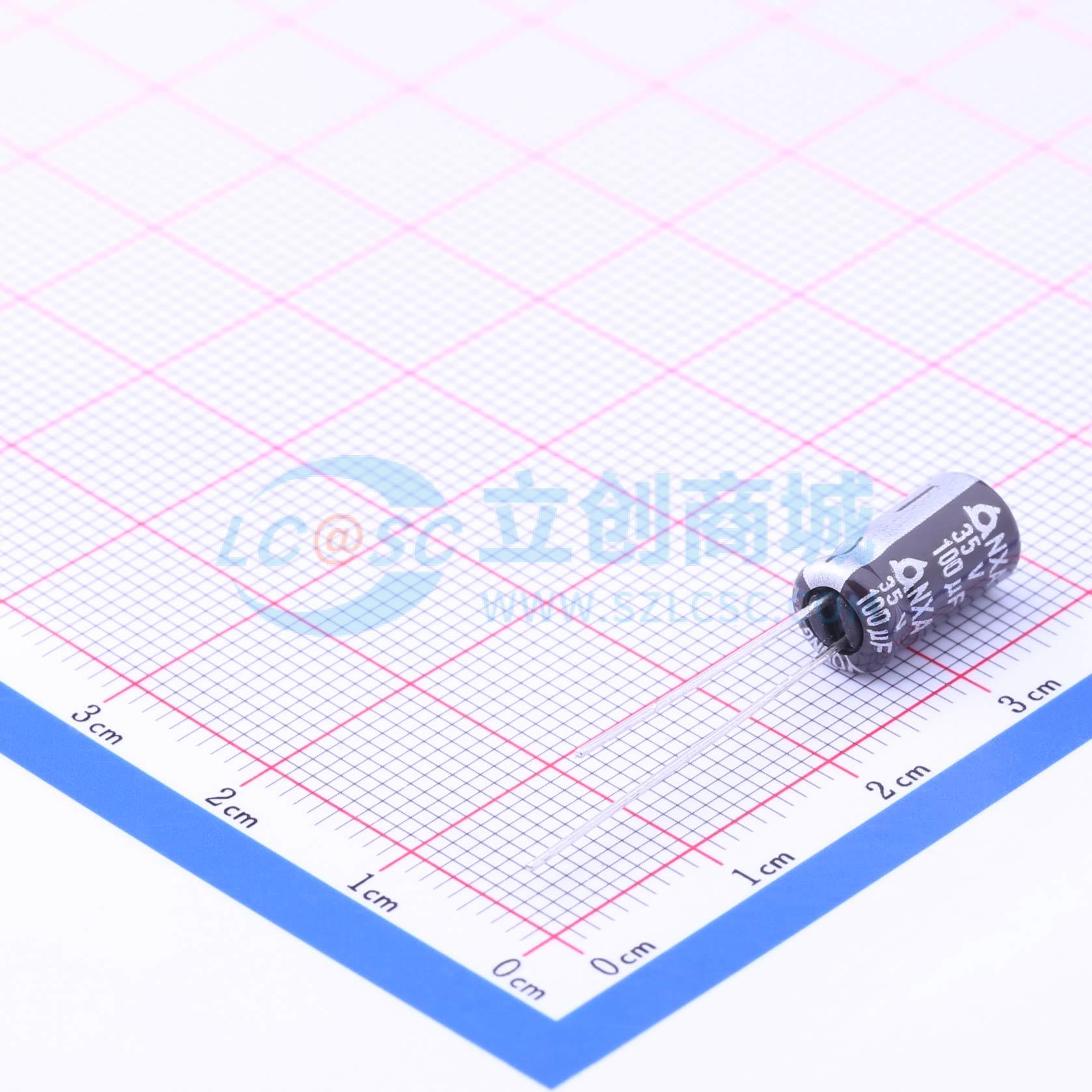 点击查看大图 NXA 35V100M 6.3*11实物图