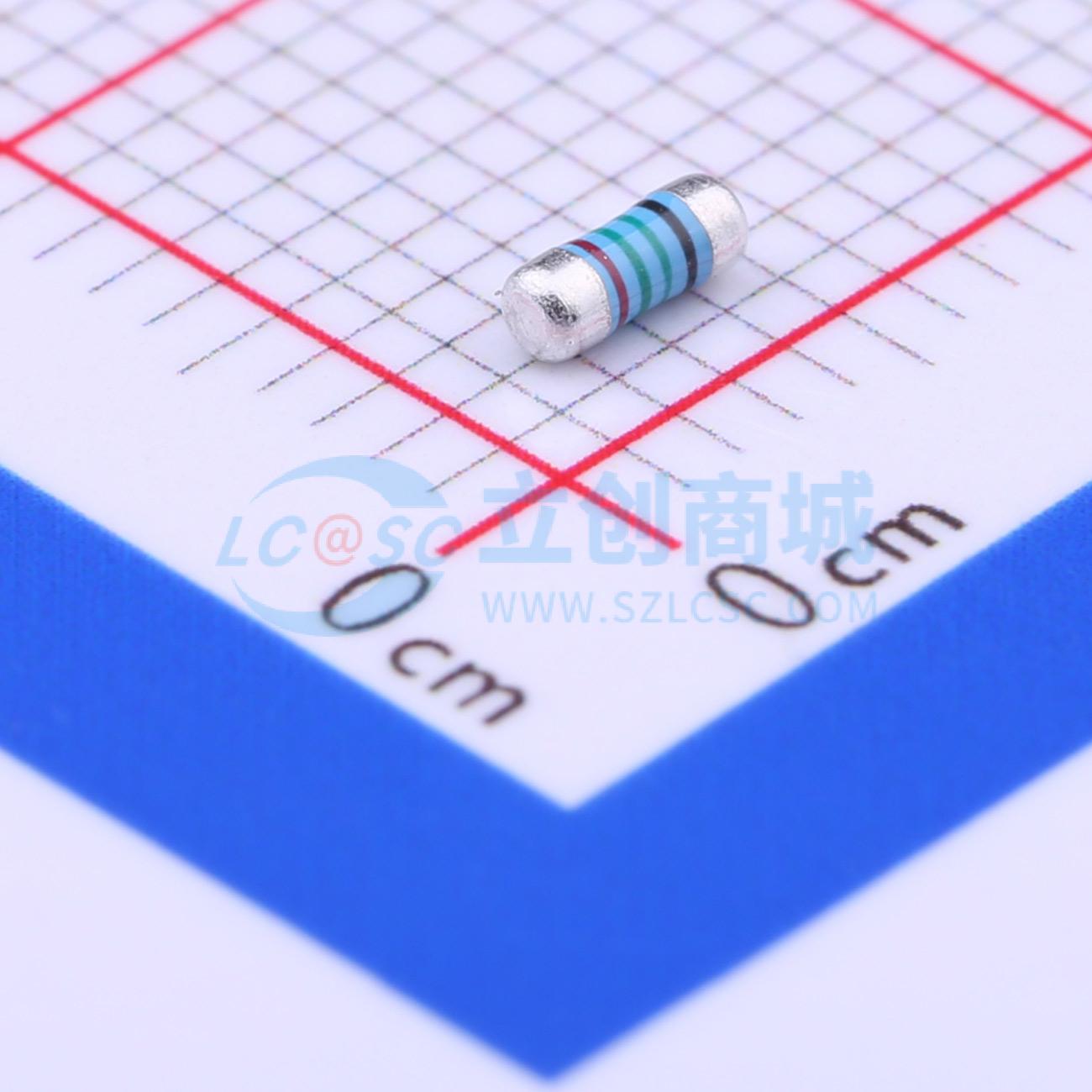 点击查看大图 MELF-MFR02041/4WS255ΩFT50实物图