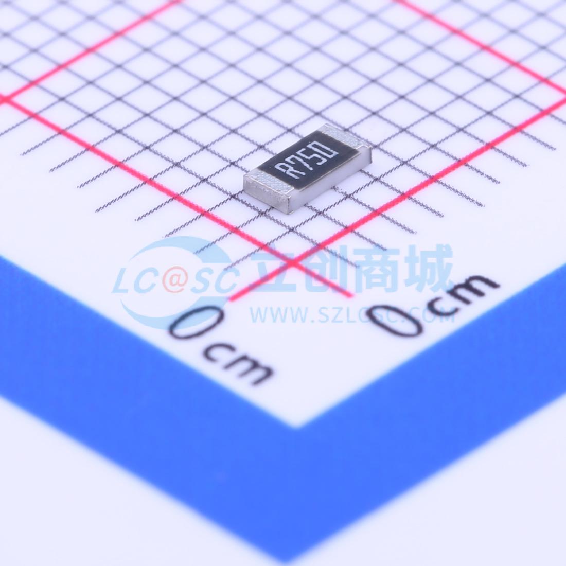 点击查看大图 CR1206FR750P05R实物图