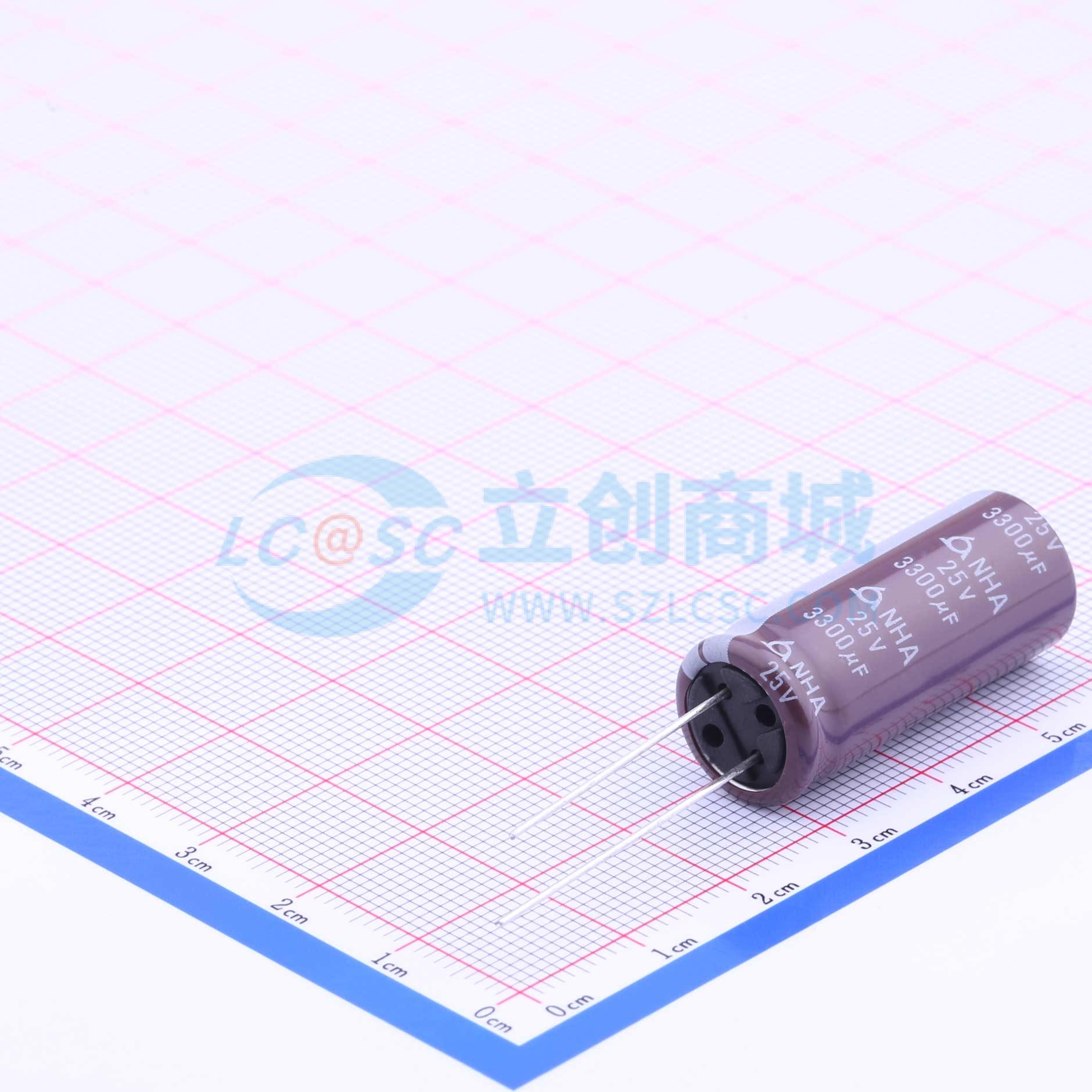 点击查看大图 NHA 25V3300M 12.5*30 LO实物图