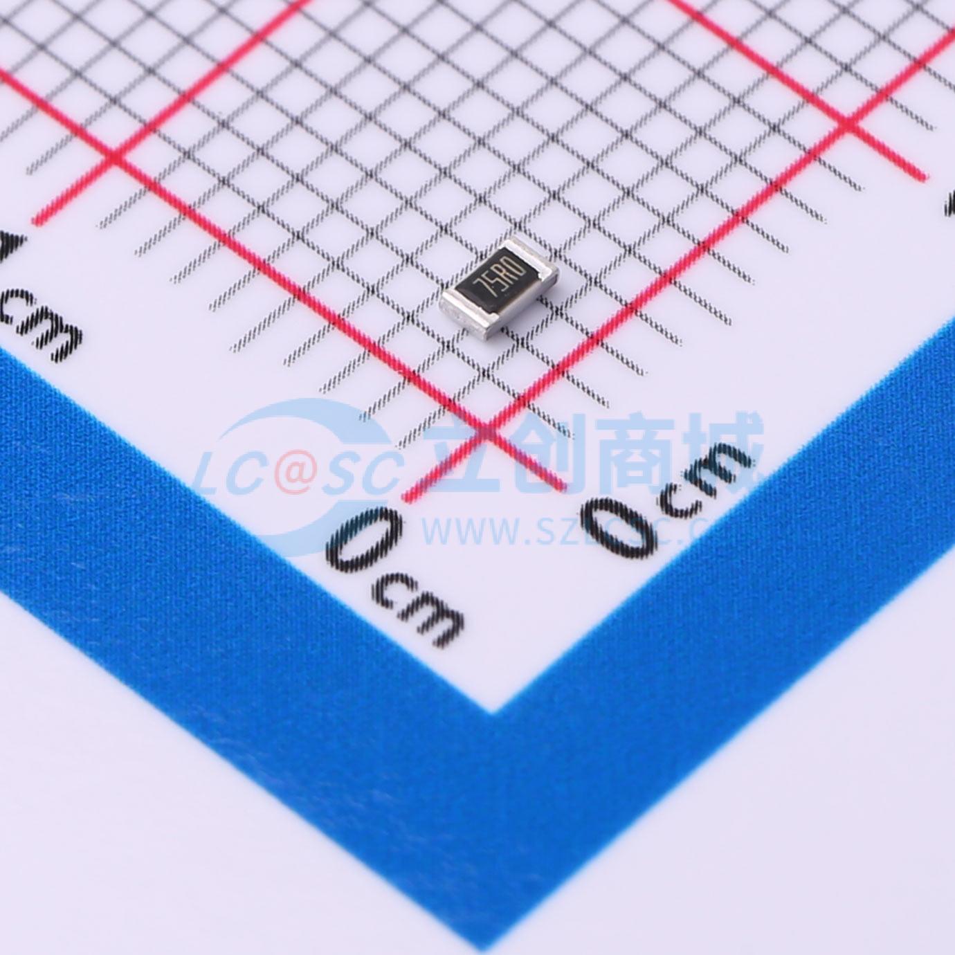 点击查看大图 KTR10EZPF75R0实物图