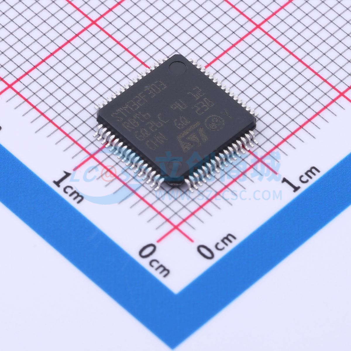 点击查看大图 STM32F303RBT6TR实物图