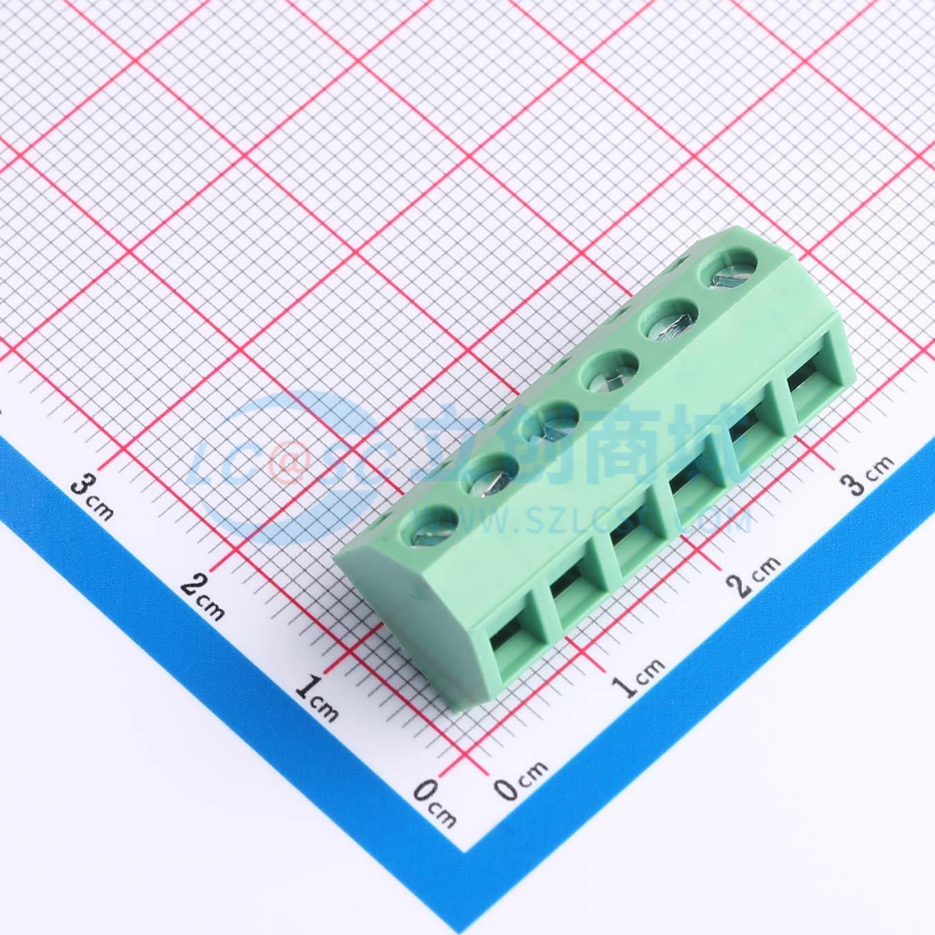 点击查看大图 MX127S-5.08-06P-GN01-Cu-Y-A实物图