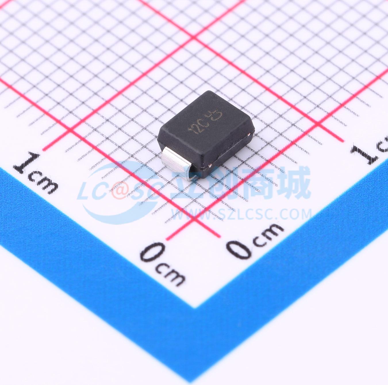 点击查看大图 P6SMB12CA实物图