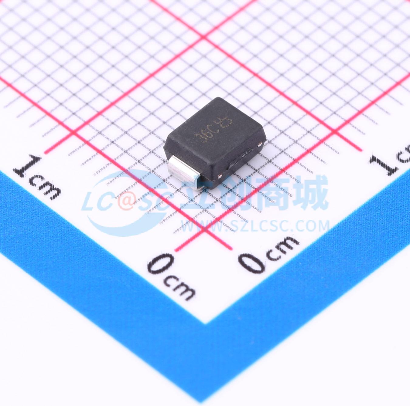 点击查看大图 P6SMB36CA实物图