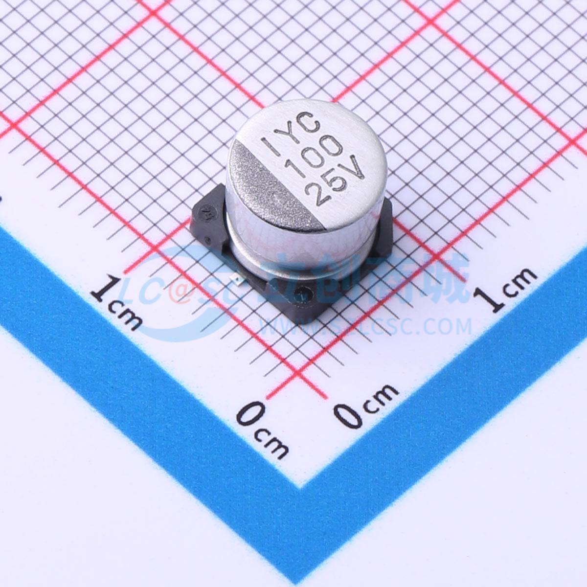 点击查看大图 25SKV100M8X6.5实物图