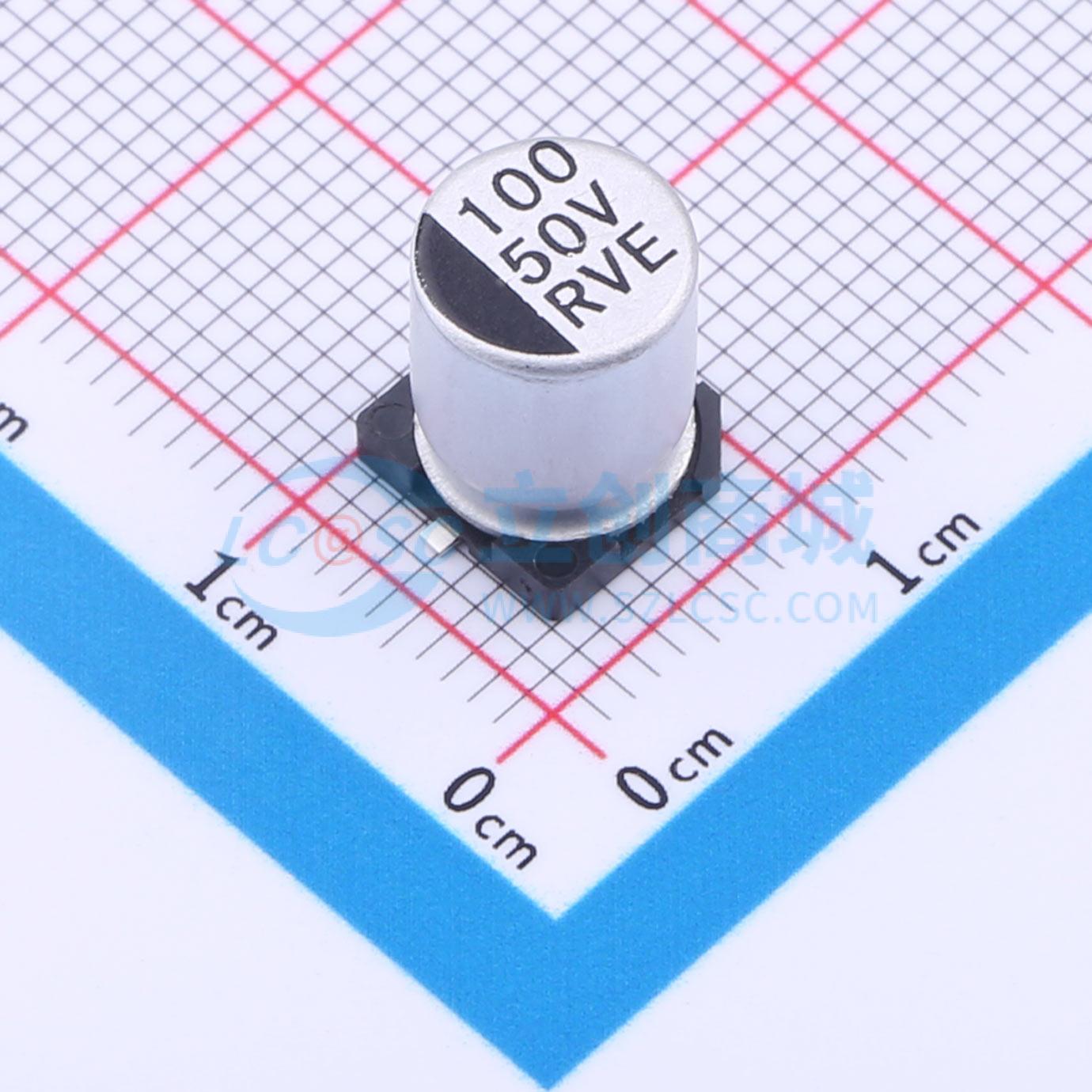 RVE1H101M0810实物图