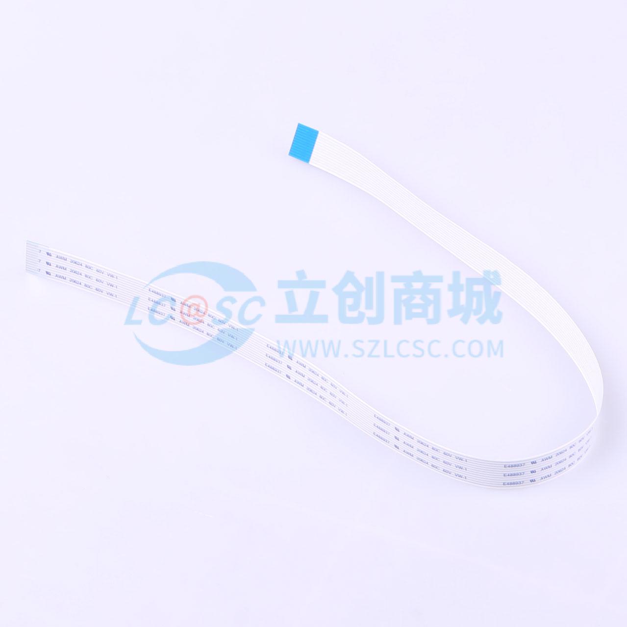 点击查看大图 FFC连接线 12P 间距1.0mm 长40CM 同向实物图