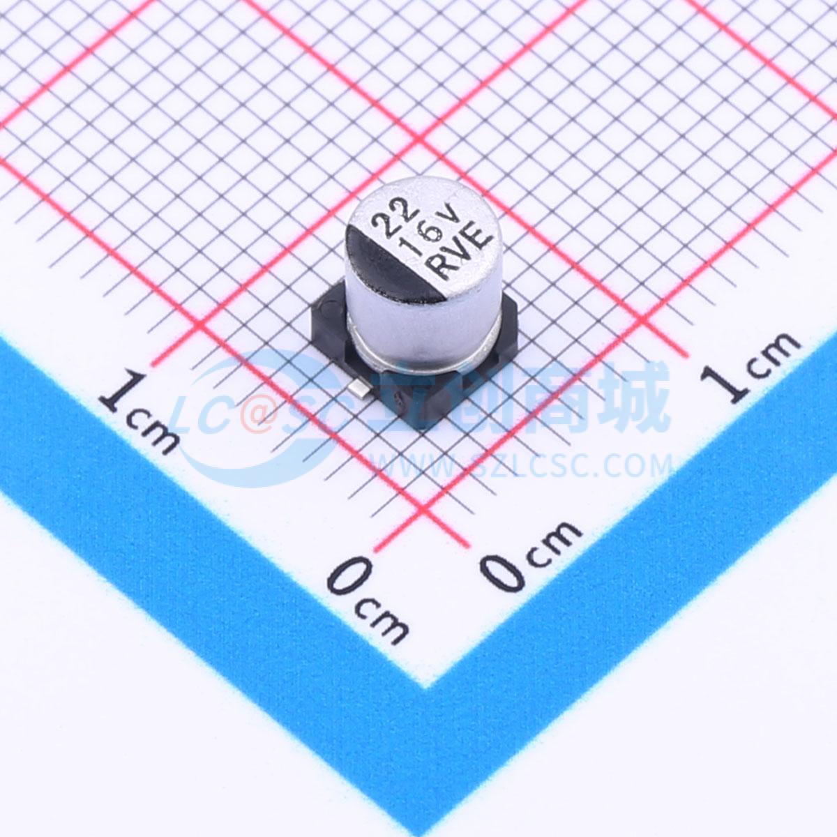 点击查看大图 RVE1C220M0505实物图
