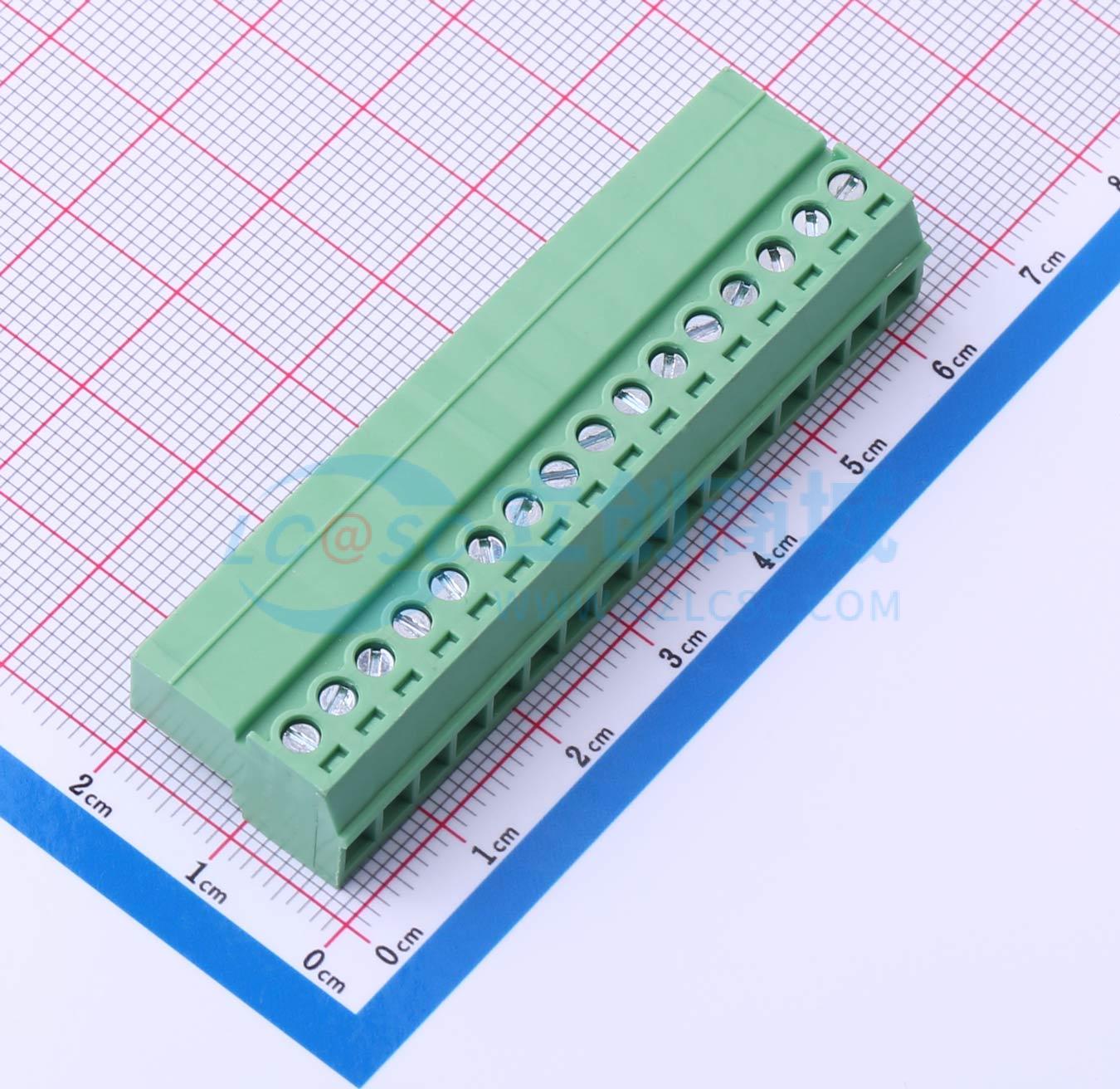 点击查看大图 DB2EKR-3.81-16P-GN-S实物图