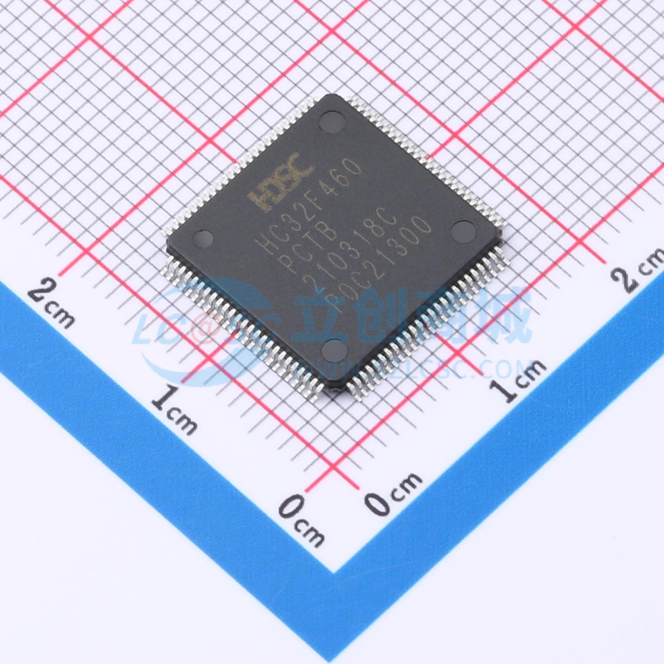 HC32F460PCTB-LQFP100实物图