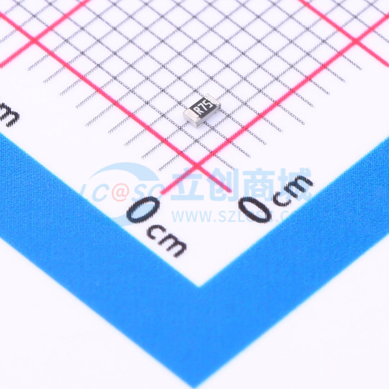 CR0603FAR750G实物图