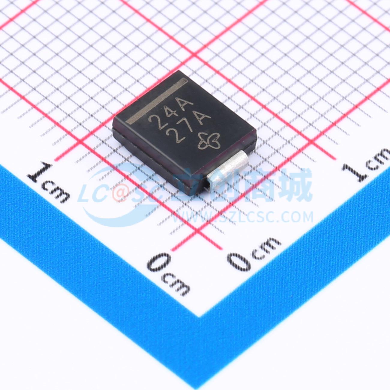 点击查看大图 1.5SMC24A-E3/57T实物图