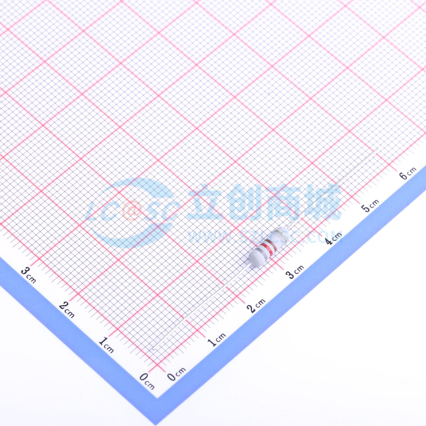 点击查看大图 MO1/2W-820Ω±5%-2T52实物图