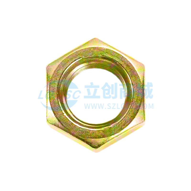 DIN934 M6-1 8级 Colored zinc实物图