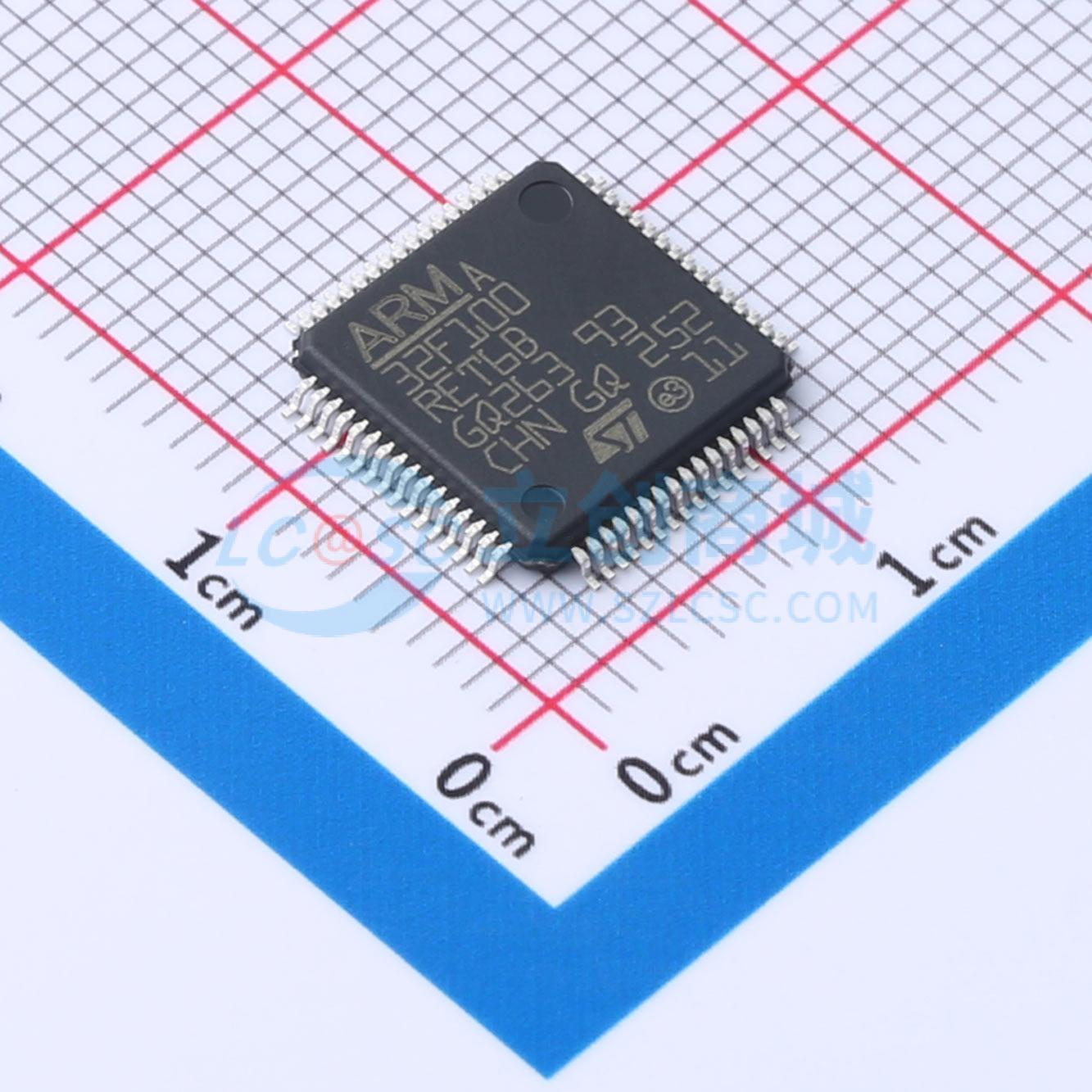 点击查看大图 STM32F100RET6B实物图