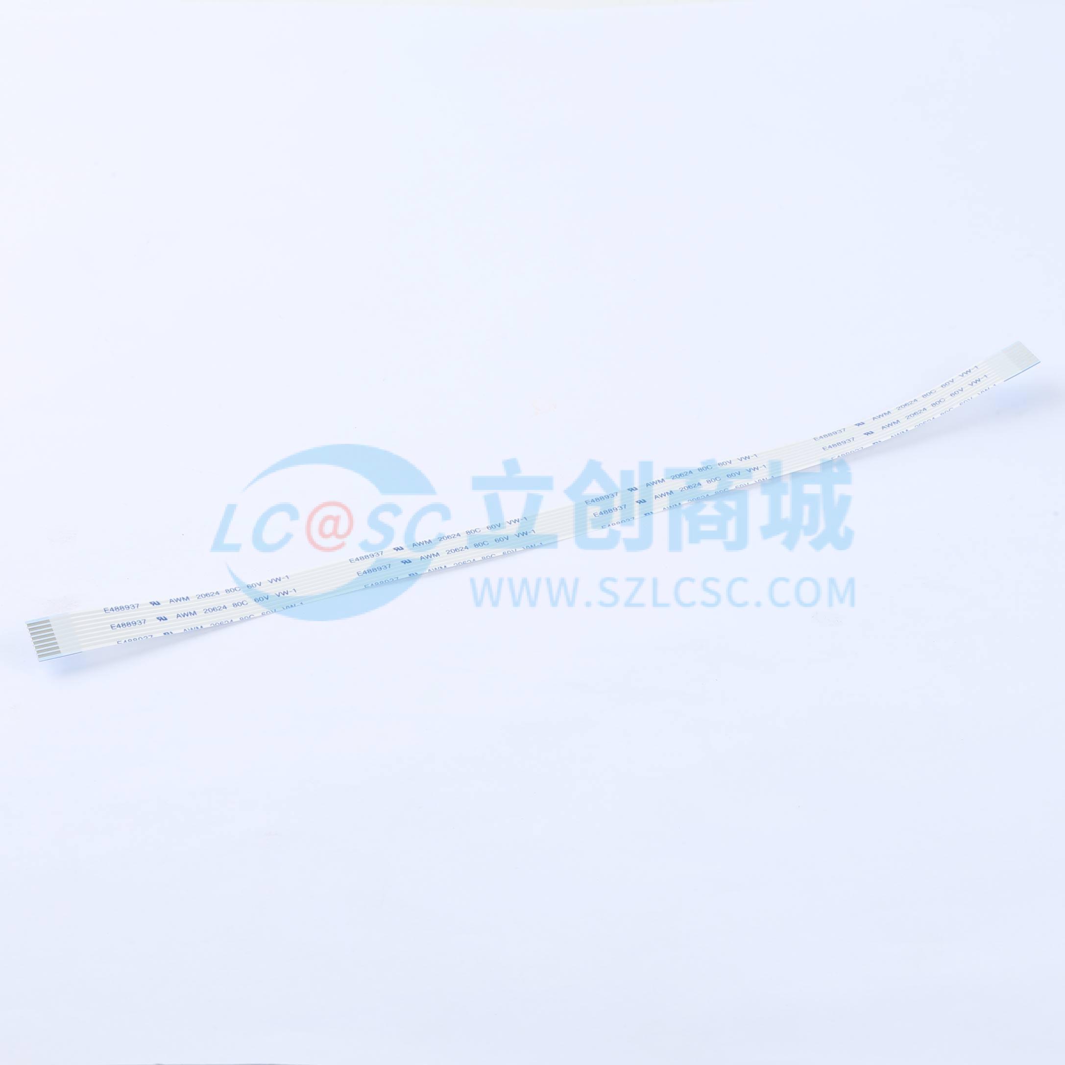 FFC连接线 8P 间距1.0mm 长20CM 同向实物图