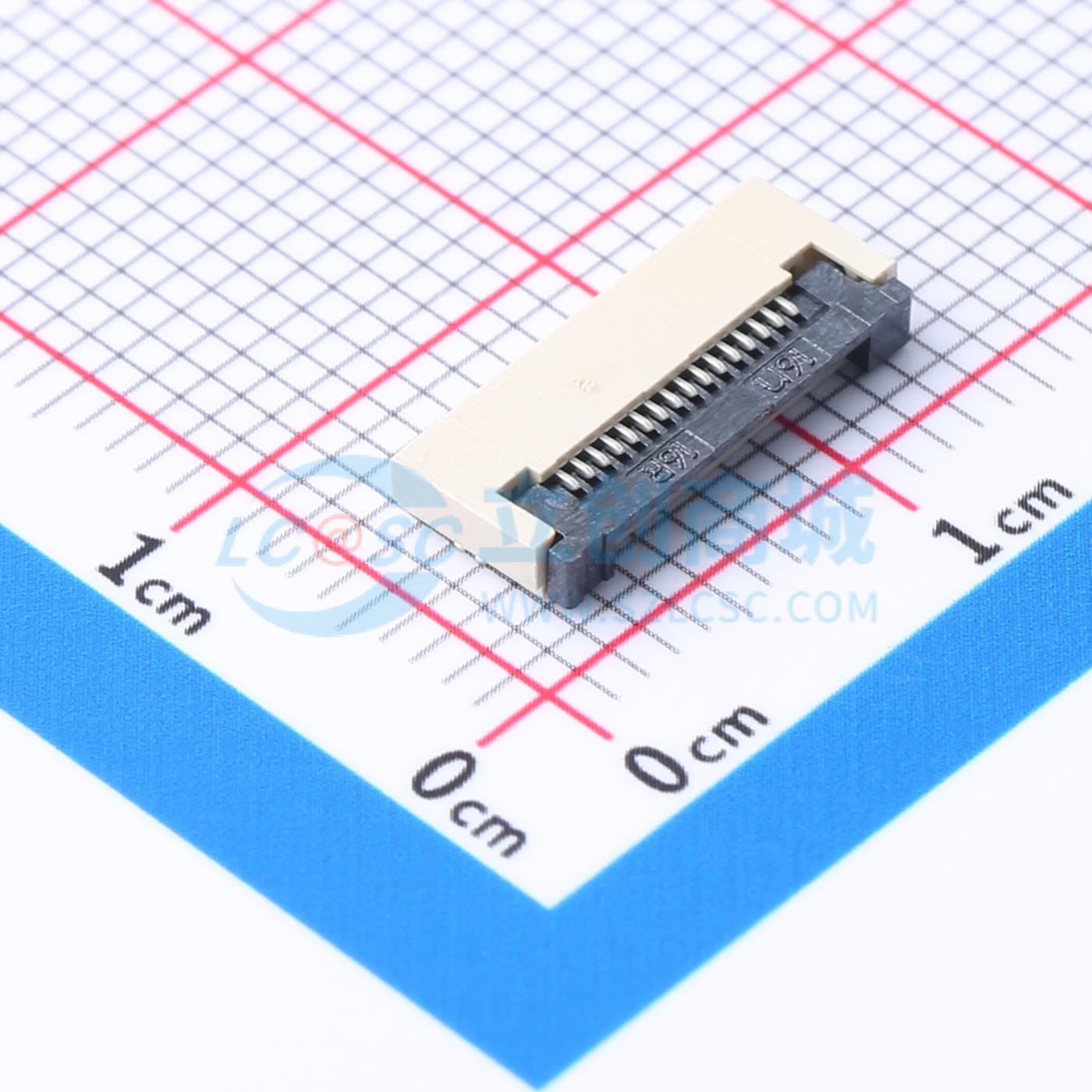 点击查看大图 KH-FG0.5-H2.0-16P-SMT实物图