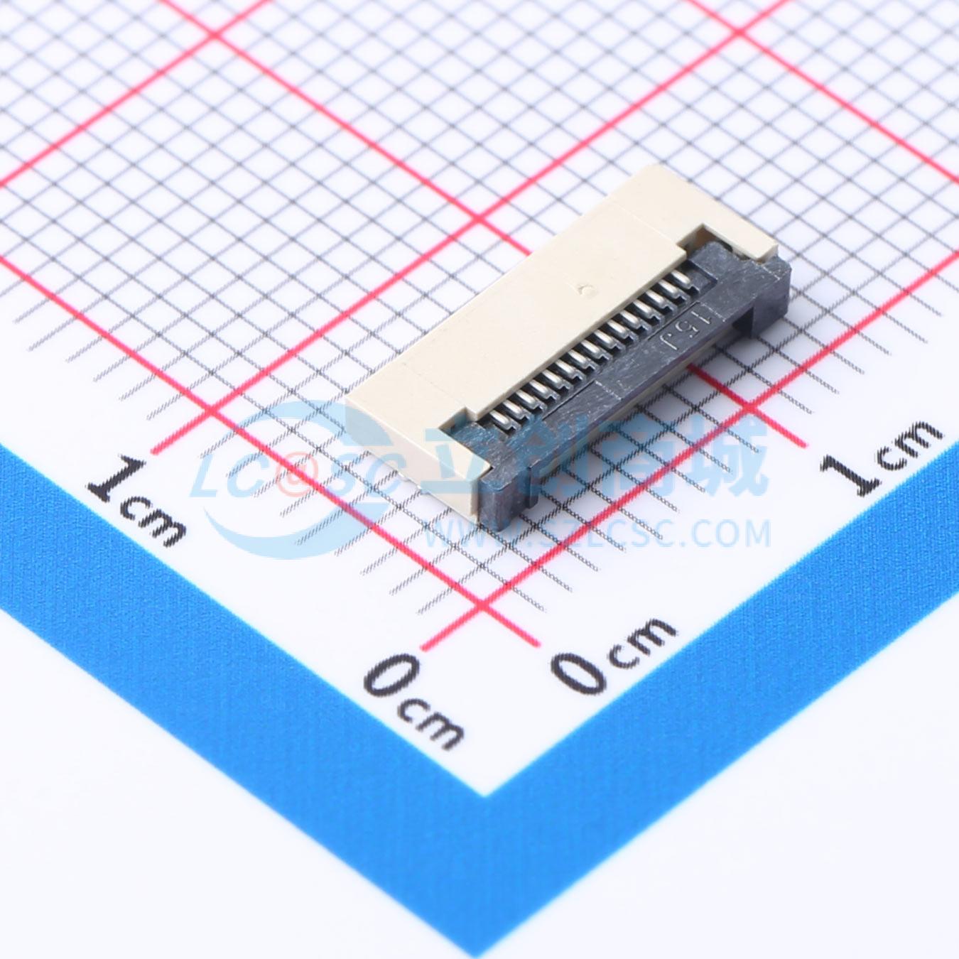 点击查看大图 KH-FG0.5-H2.0-15P-SMT实物图