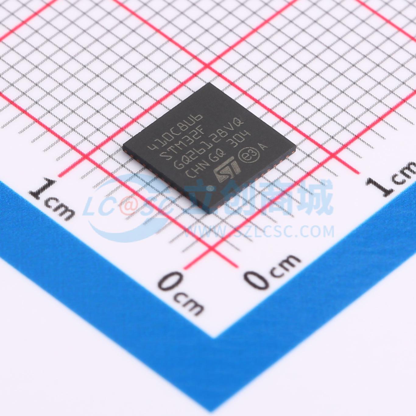 点击查看大图 STM32F410C8U6TR实物图