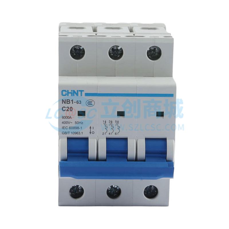 NB1-63 3P C20 6kA(R)实物图