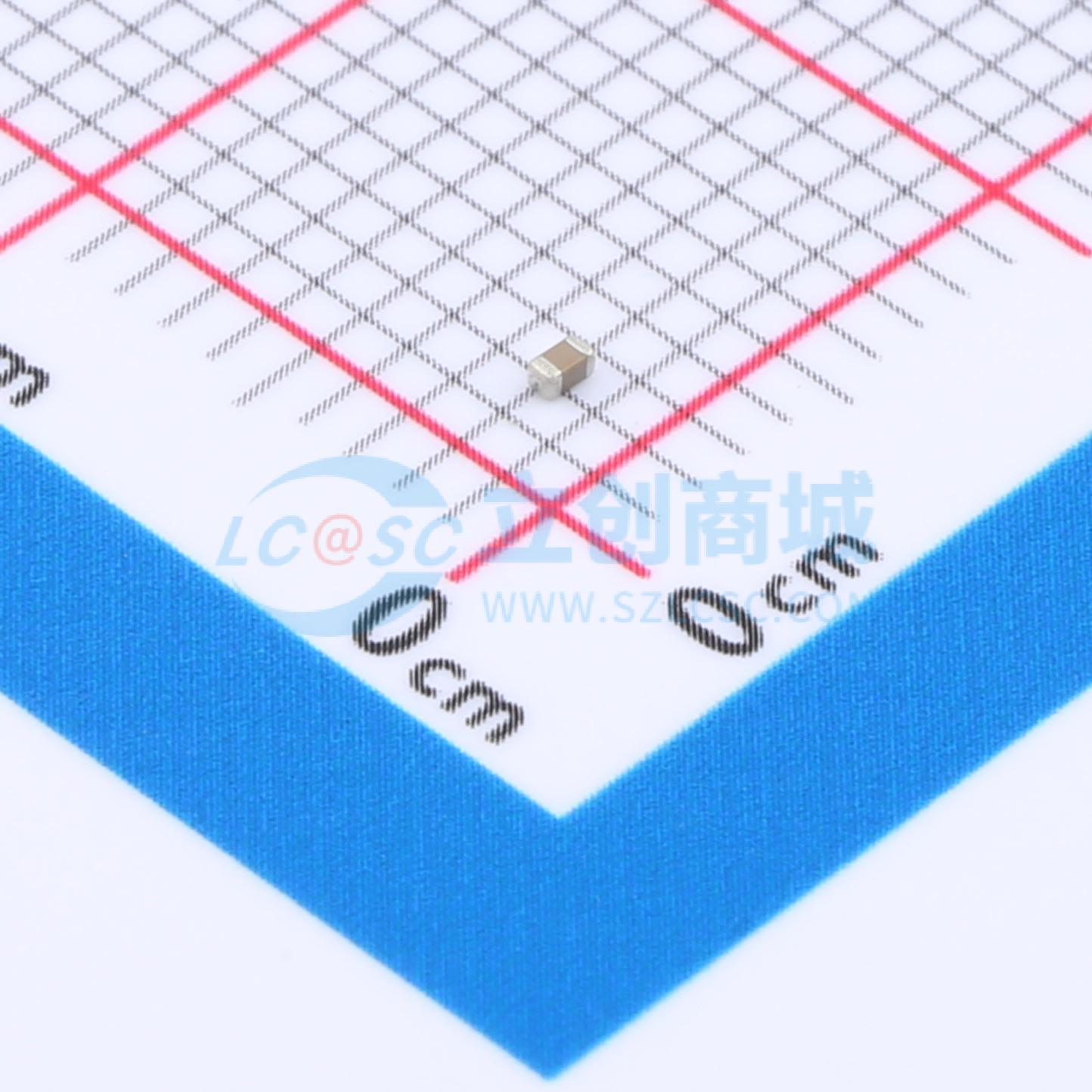 点击查看大图 TCC0402X7R104K500AT实物图